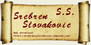 Srebren Slovaković vizit kartica